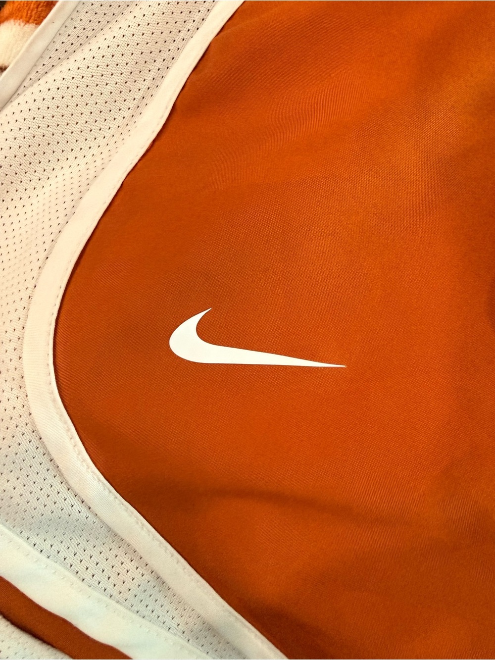 Nike Women’s Burnt Orange Athletic Shorts with White Trim - Picture 6 of 6